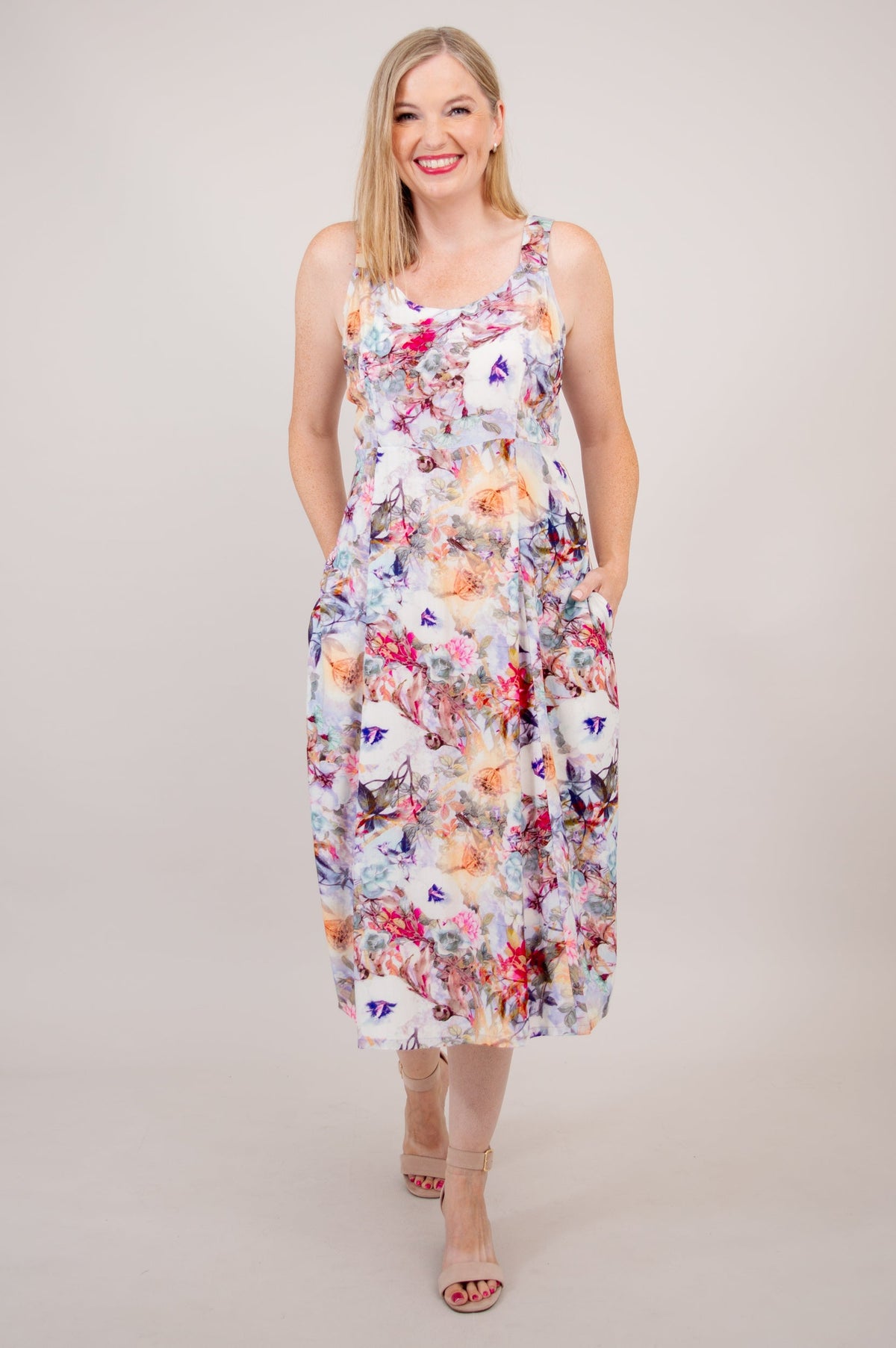 Shauna Dress, Wilderberry, Woven Bamboo- Final Sale