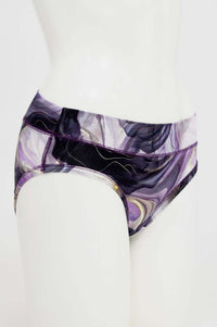 Side view of marble swirl print bamboo hipster underwear on mannequin