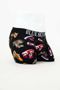 Side view of Middle Man Sneaker Print Underwear showing sneaker illustrations and supportive fit