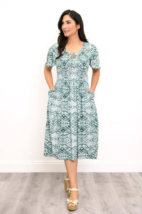 Solah Dress, Emerald Echo