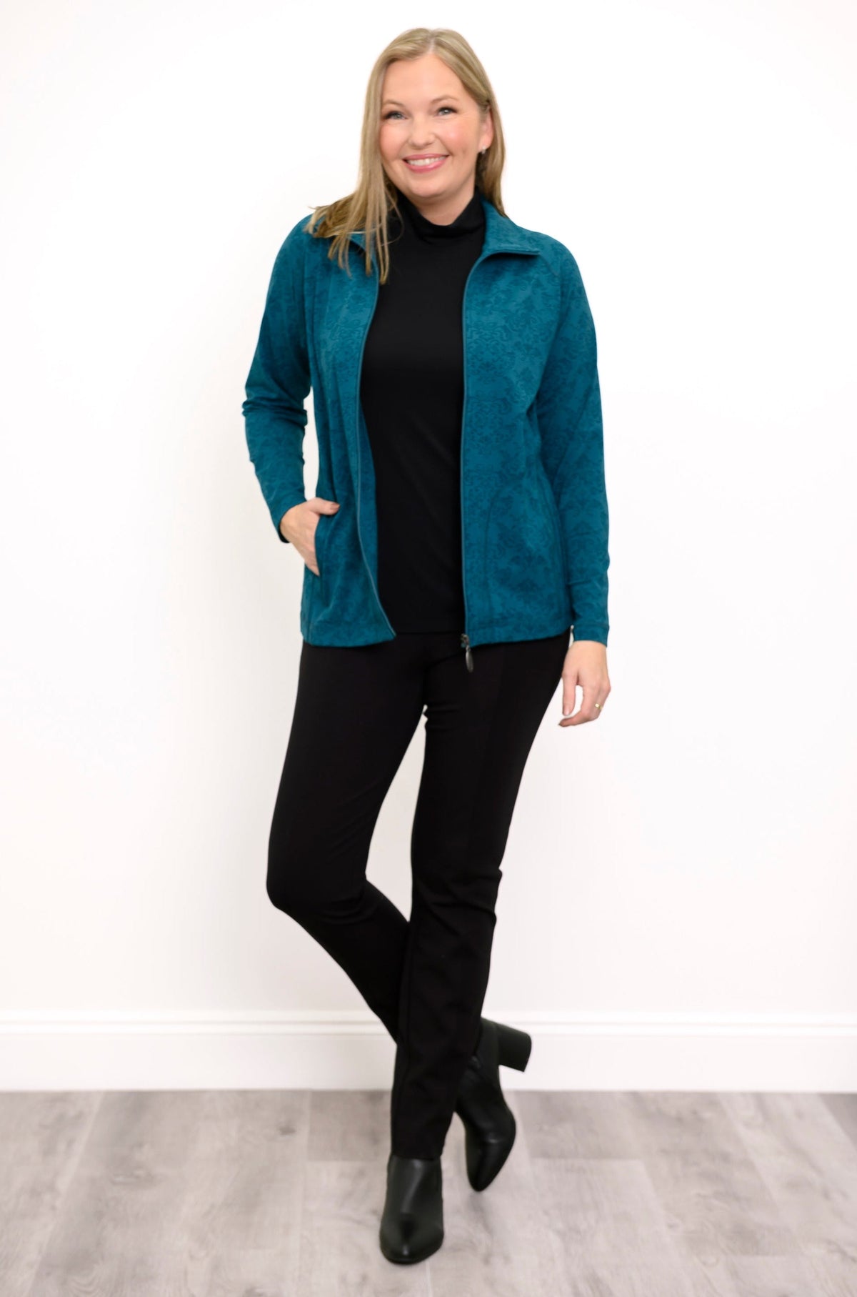 Sona Jacket, Teal Empire, Bamboo