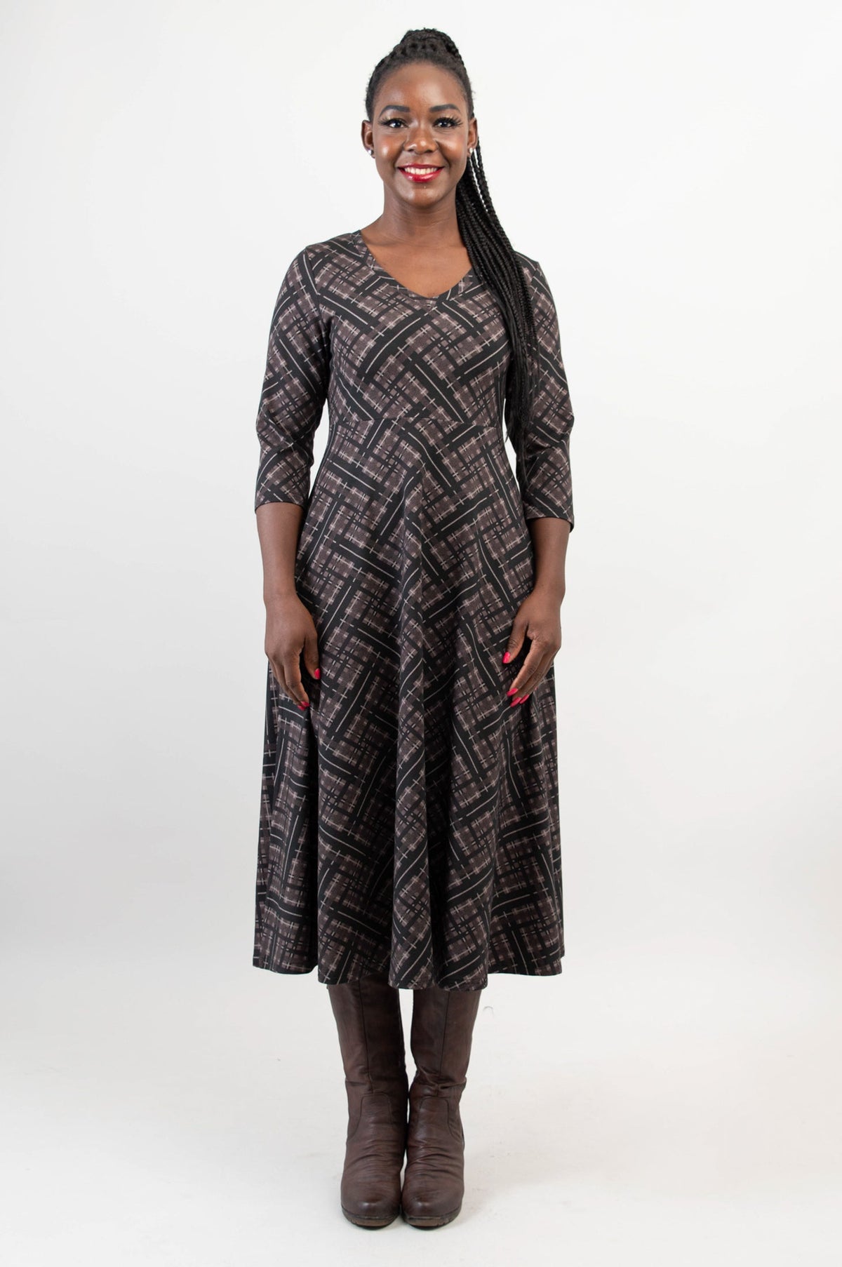 Soul Dress, Rich Plaid, Bamboo - Final Sale