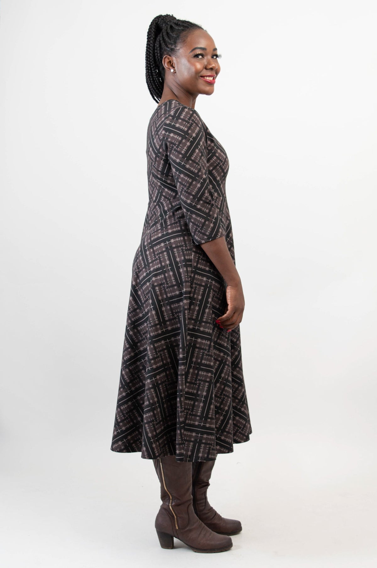 Soul Dress, Rich Plaid, Bamboo - Final Sale