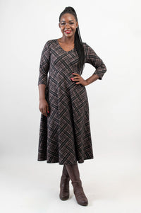 Soul Dress, Rich Plaid, Bamboo - Final Sale