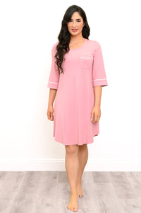 Starlight Sleepshirt, Dusty Rose, Bamboo