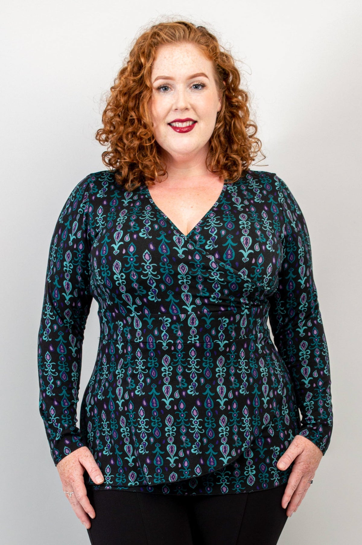Suzanne L/S Top, Jewels, Bamboo - Final Sale