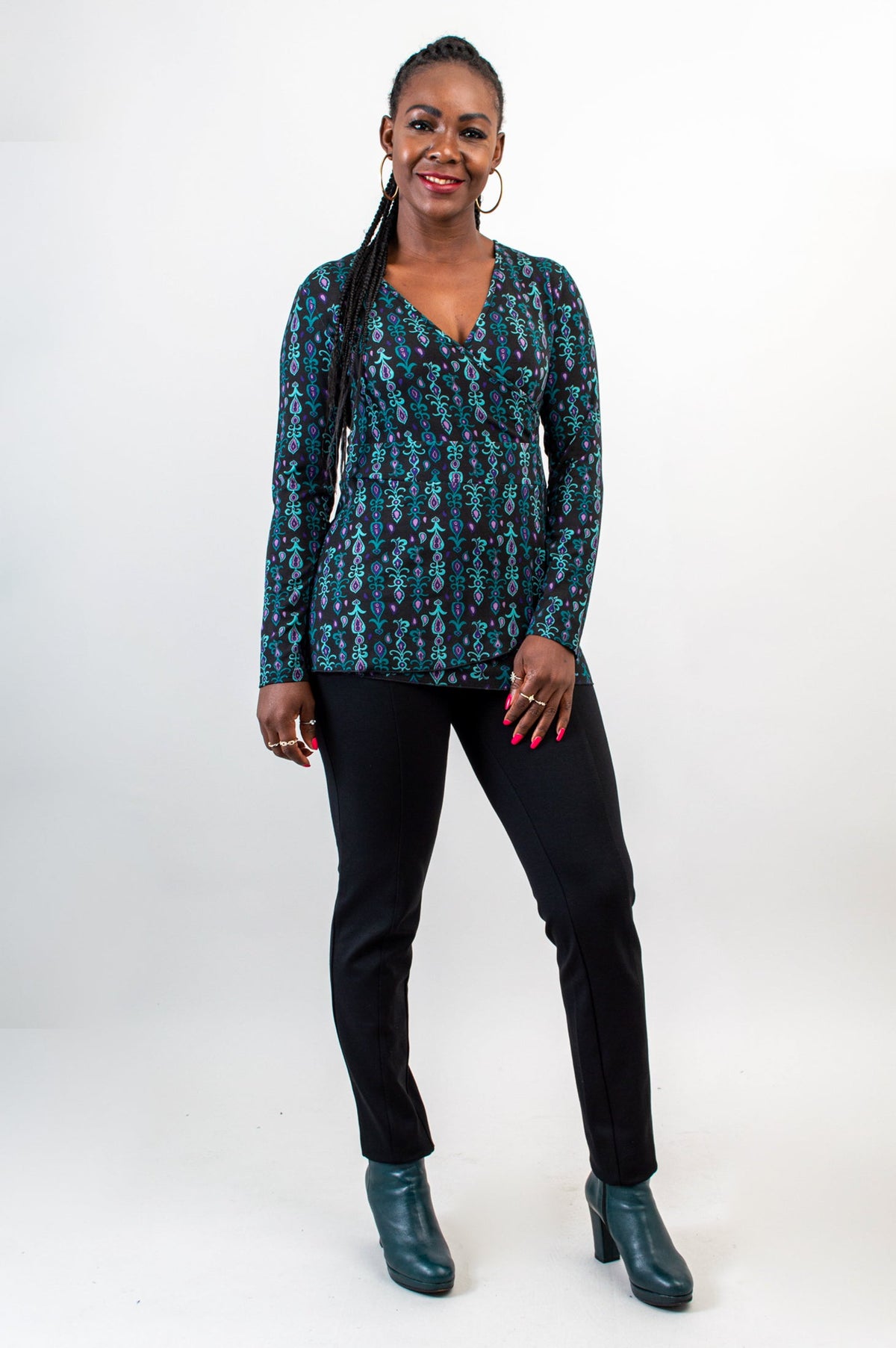Suzanne L/S Top, Jewels, Bamboo - Final Sale