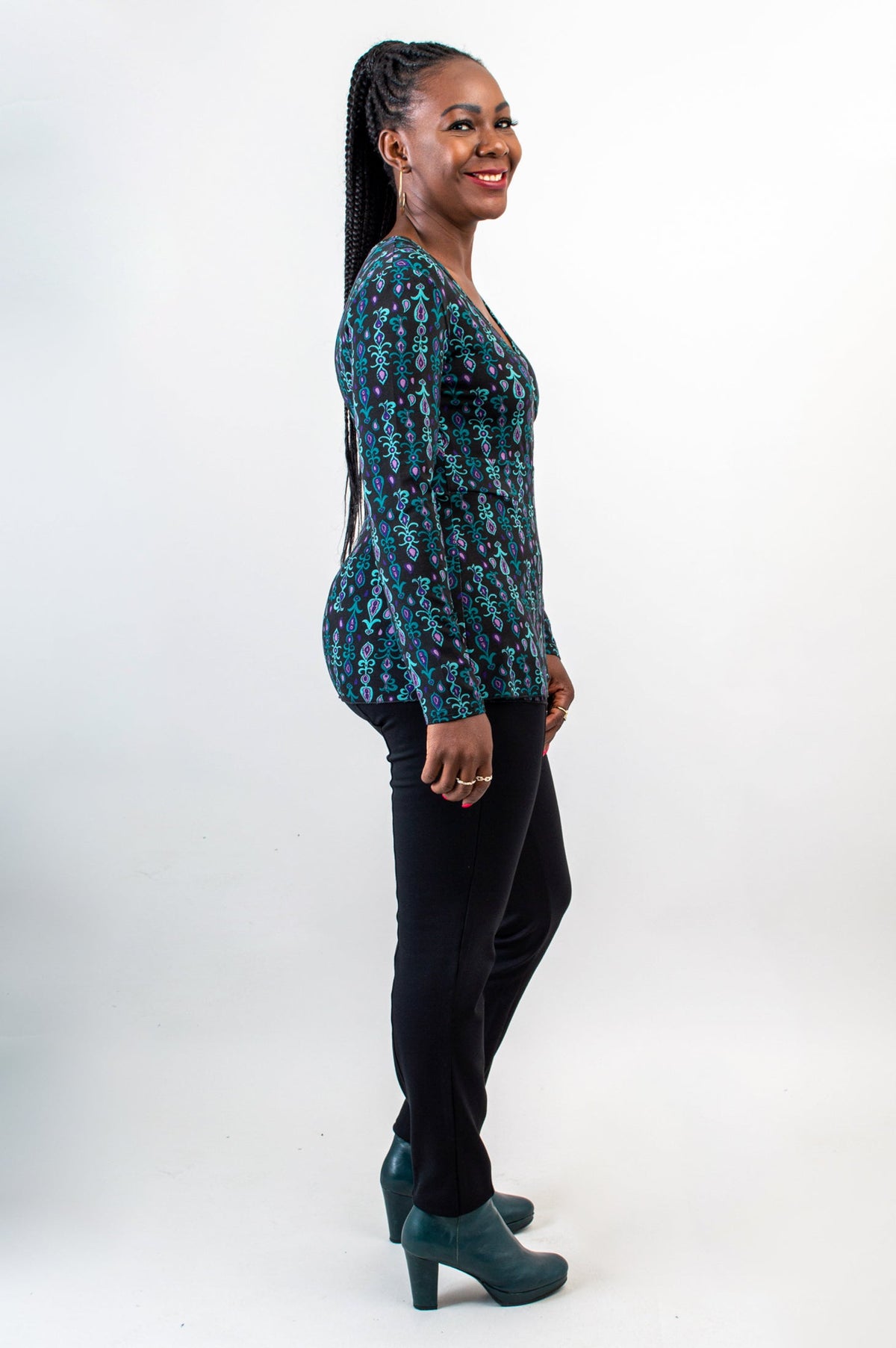 Suzanne L/S Top, Jewels, Bamboo - Final Sale