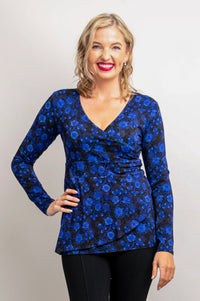 Suzanne L/S Top, Snow Flower, Bamboo - Final Sale