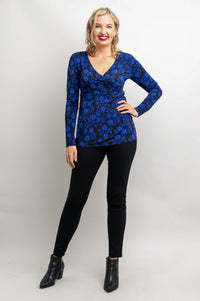 Suzanne L/S Top, Snow Flower, Bamboo - Final Sale