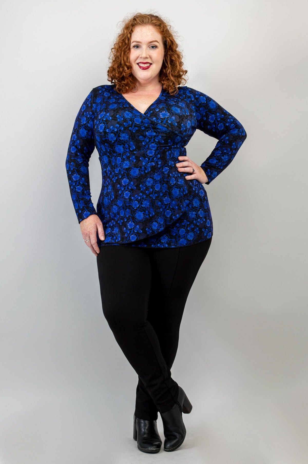 Suzanne L/S Top, Snow Flower, Bamboo - Final Sale