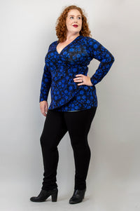 Suzanne L/S Top, Snow Flower, Bamboo - Final Sale