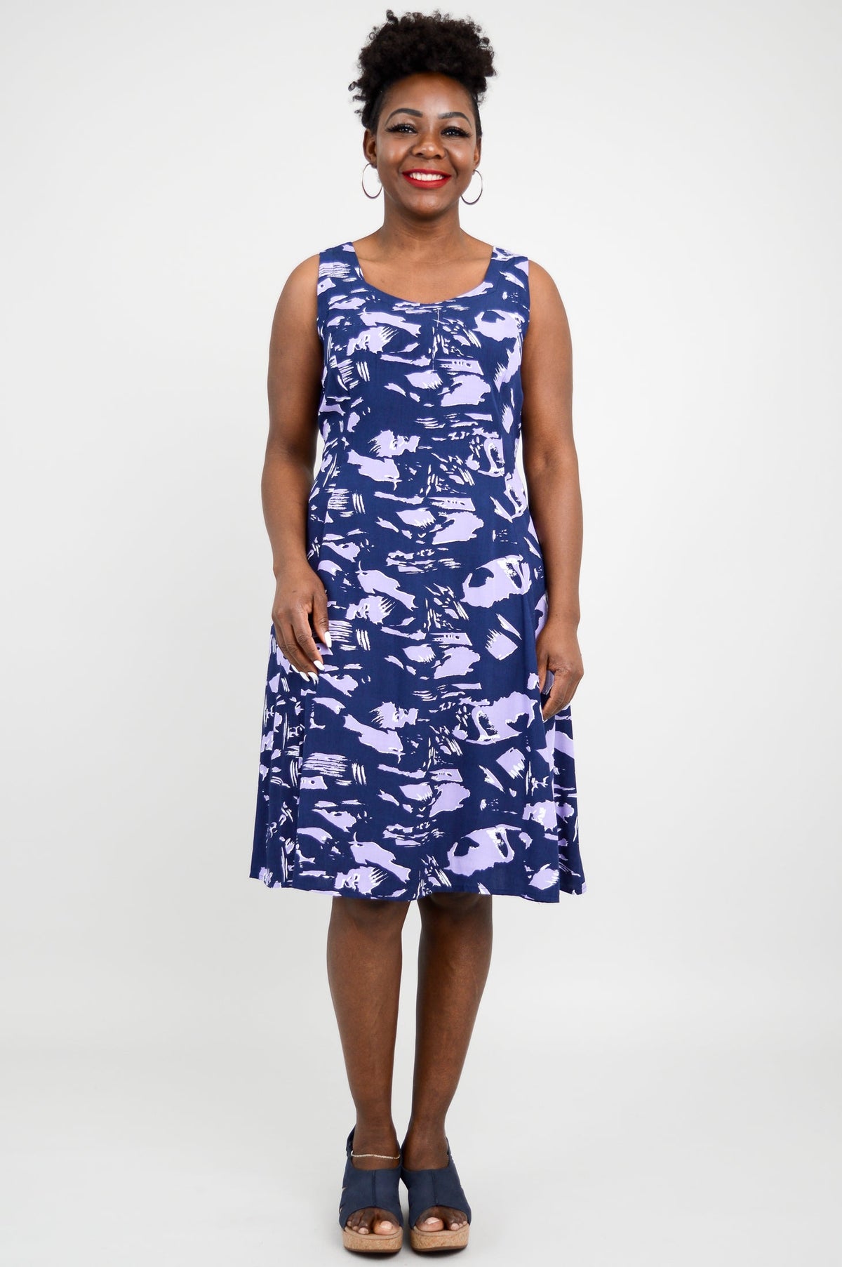Sweet Sara Midi Dress, Purple Peace - Final Sale