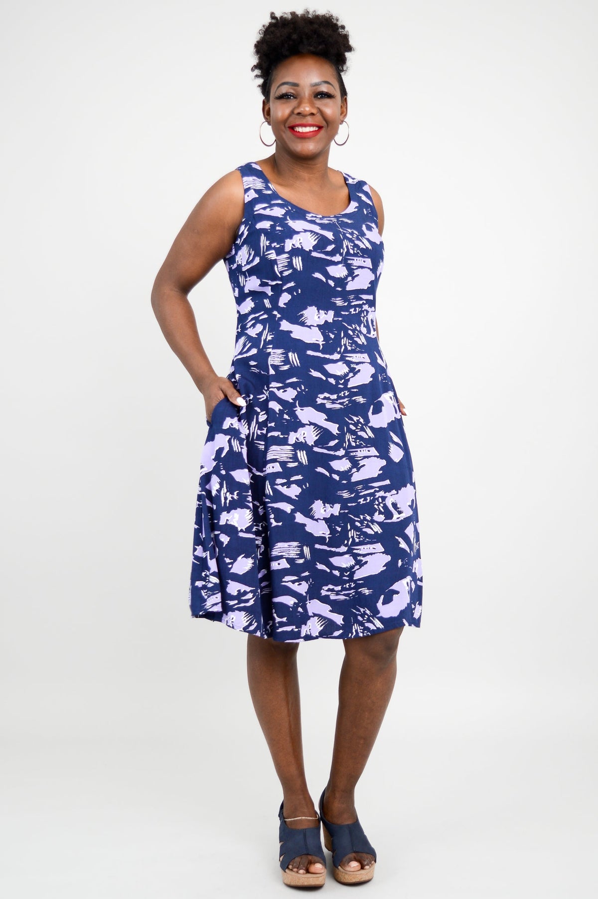 Sweet Sara Midi Dress, Purple Peace - Final Sale