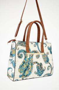 Tapestry Bag, Teal Paisley