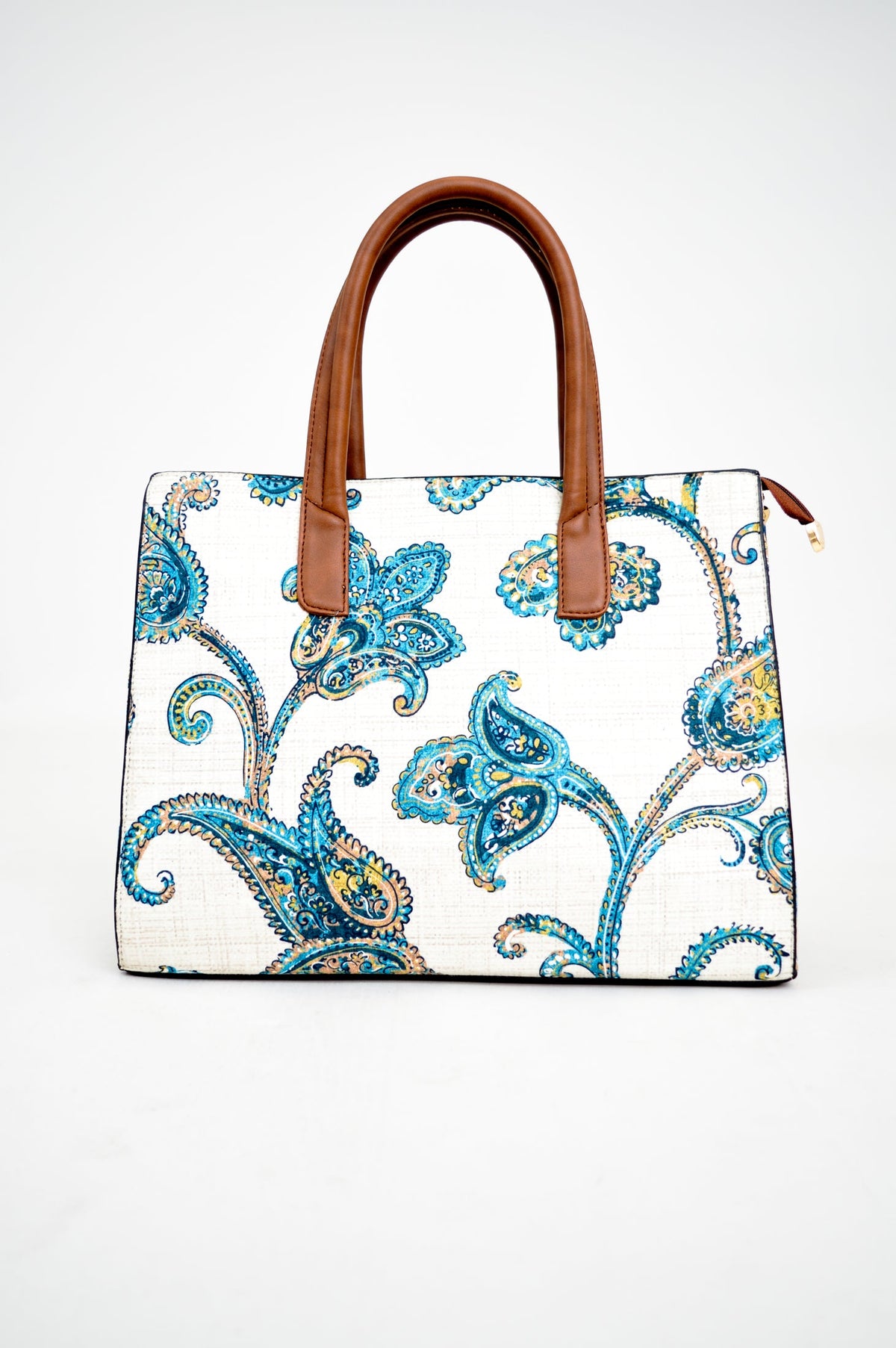Tapestry Bag, Teal Paisley