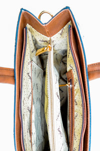 Tapestry Bag, Teal Paisley