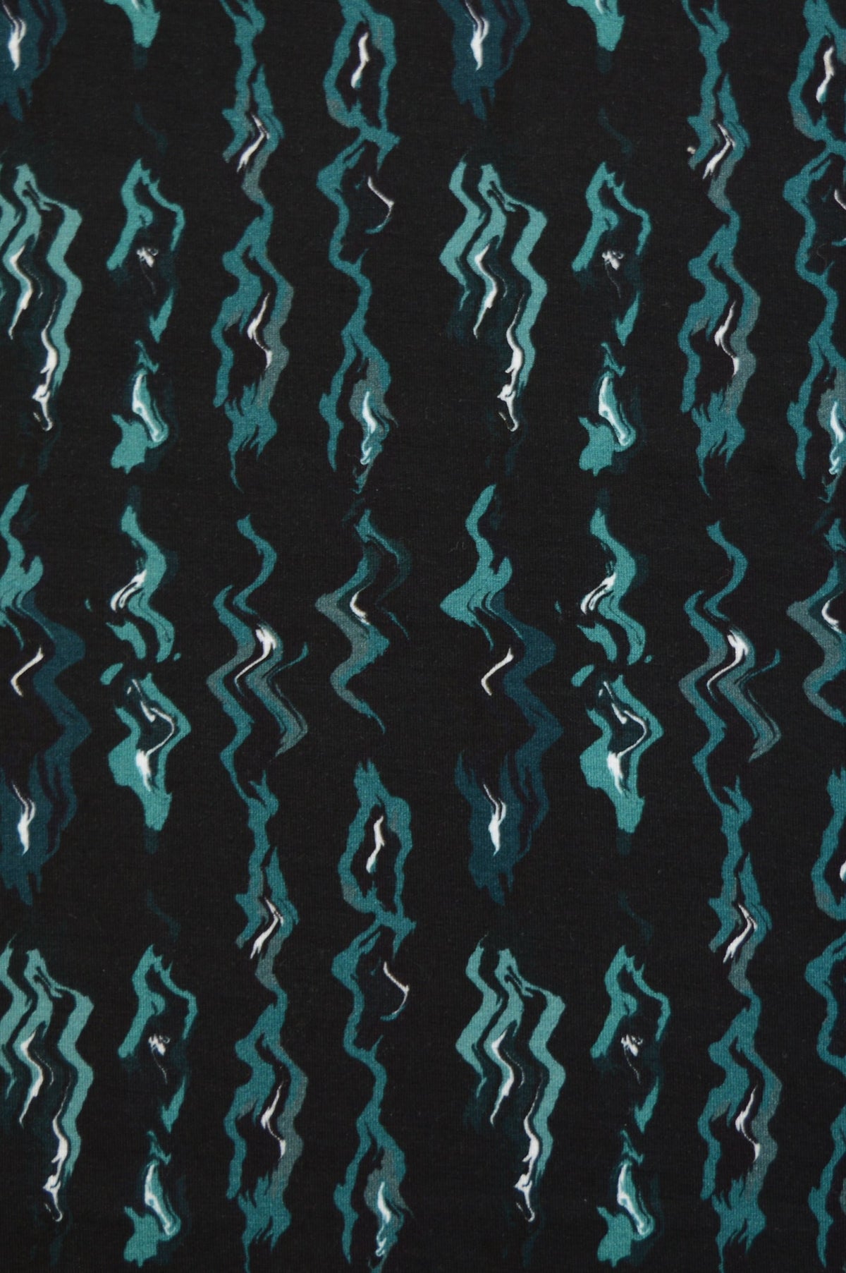 Tessa Long Sleeve Top, Teal Abstract, Bamboo - Final Sale