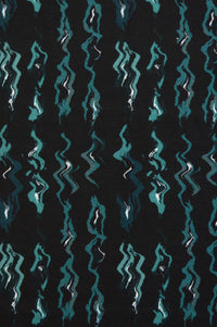 Tessa Long Sleeve Top, Teal Abstract, Bamboo - Final Sale