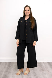 Temple Blouse, Black, Cotton Gauze