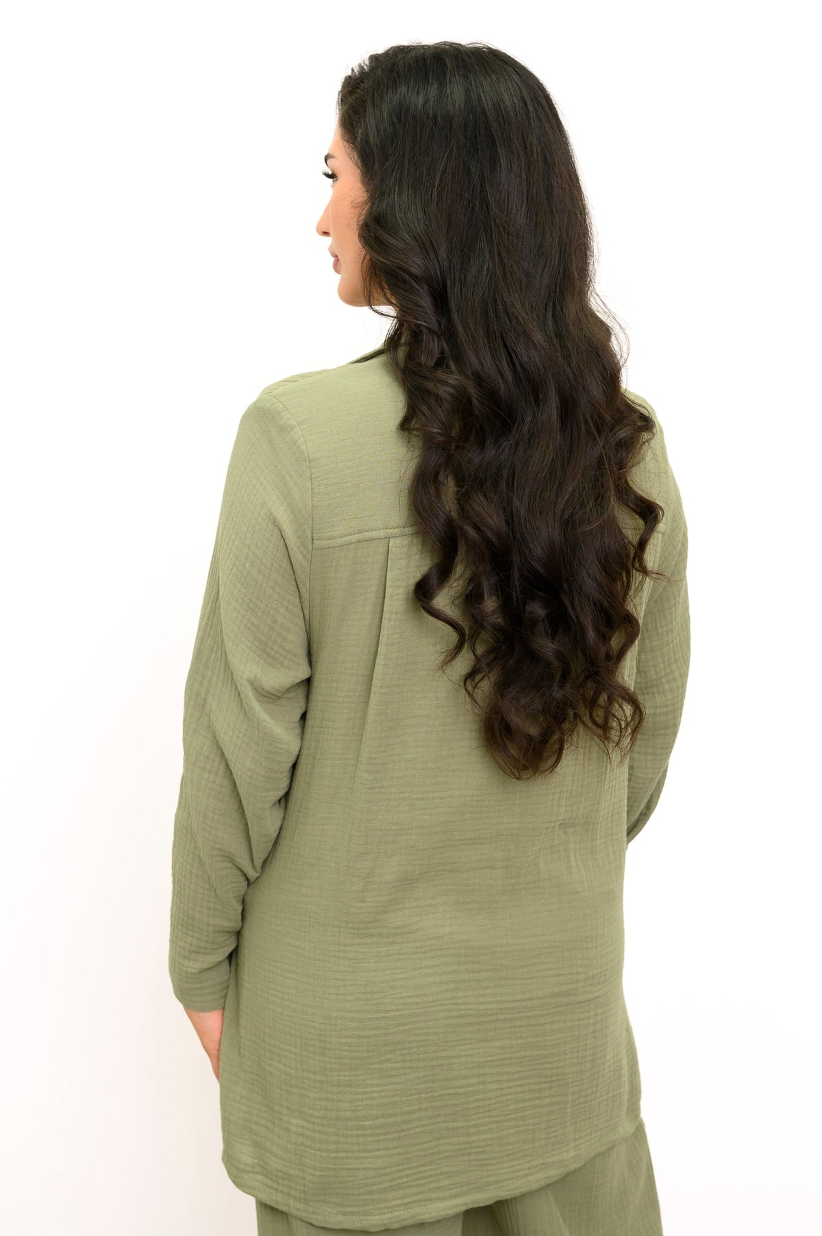 Temple Blouse, Sage, Cotton Gauze