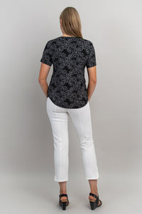 Tessa Tee, Retro Floral, Bamboo - Final Sale