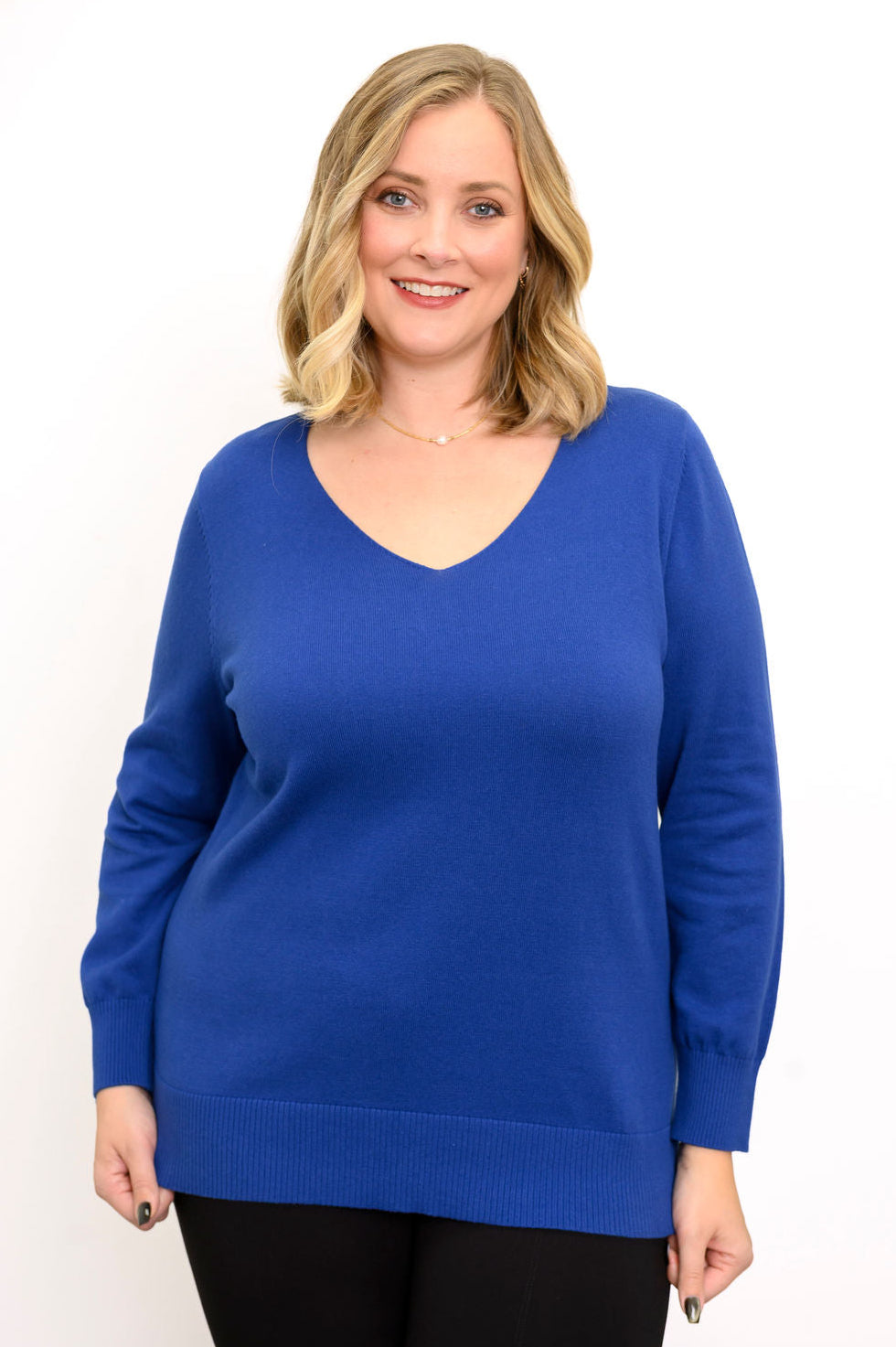 Tiff Sweater, Cobalt, Cotton