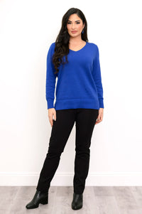 Tiff Sweater, Cobalt, Cotton