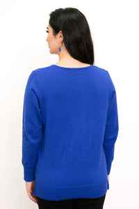 Tiff Sweater, Cobalt, Cotton