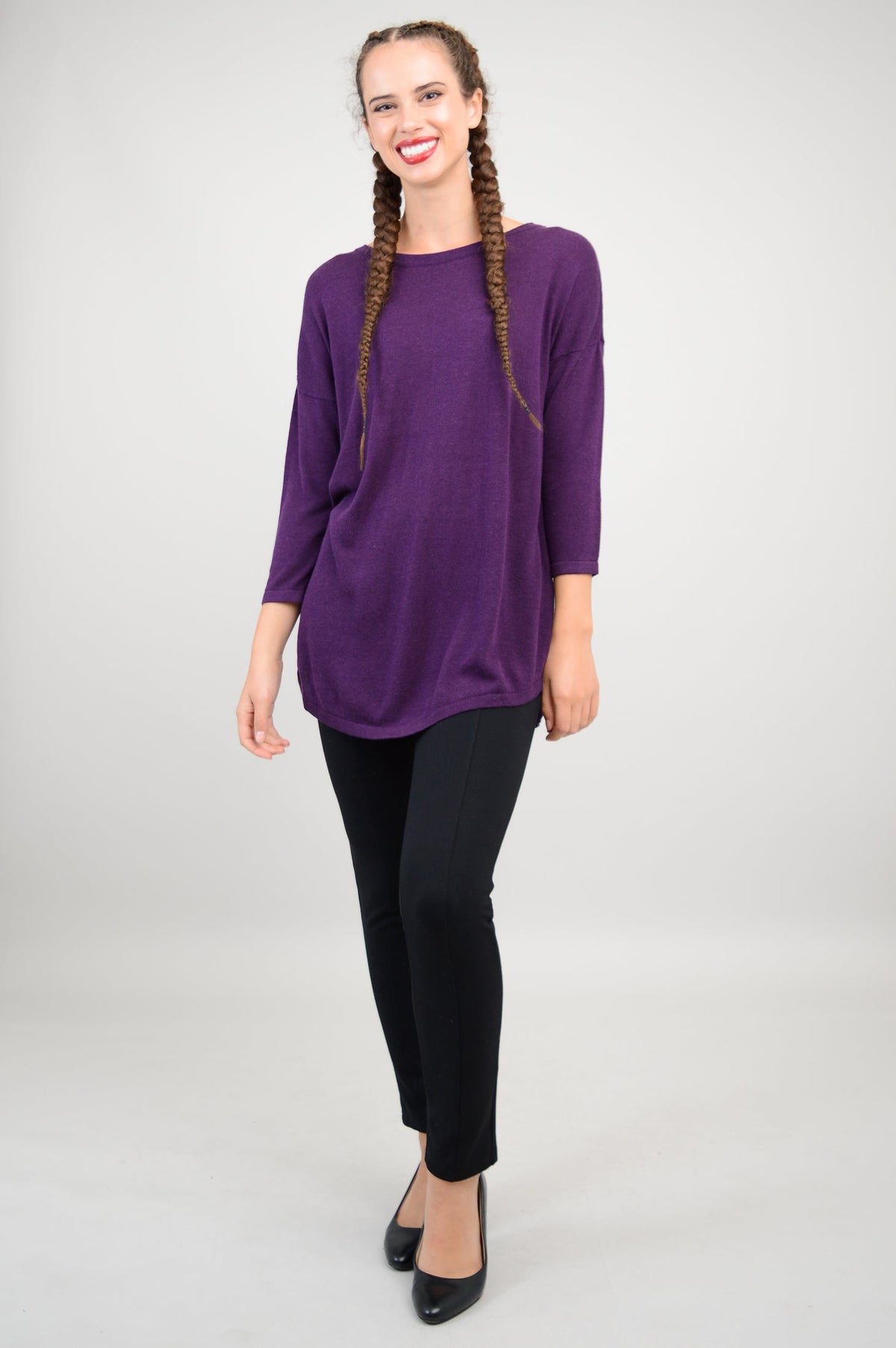 Tina Sweater, Royale, Bamboo Cotton- Final Sale