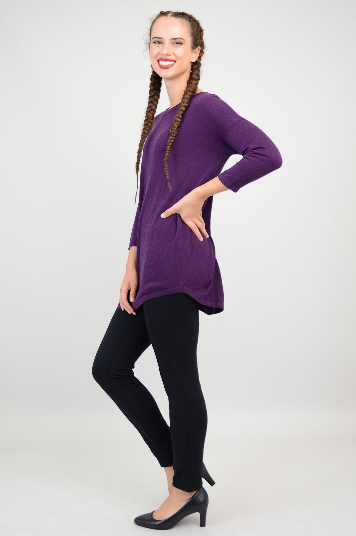 Tina Sweater, Royale, Bamboo Cotton- Final Sale
