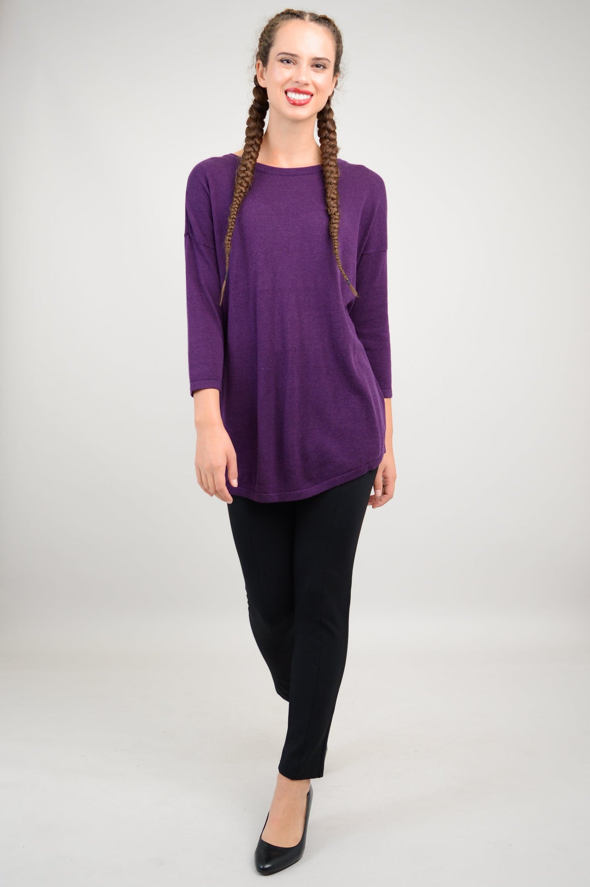 Tina Sweater, Royale, Bamboo Cotton- Final Sale