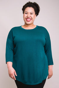 Tina Sweater, Teal, Bamboo Cotton - Final Sale