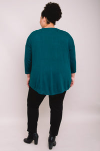 Tina Sweater, Teal, Bamboo Cotton - Final Sale