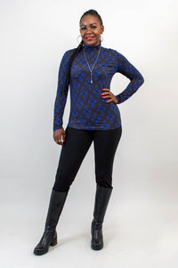 Tonya Top, Blue French, Bamboo -Final Sale