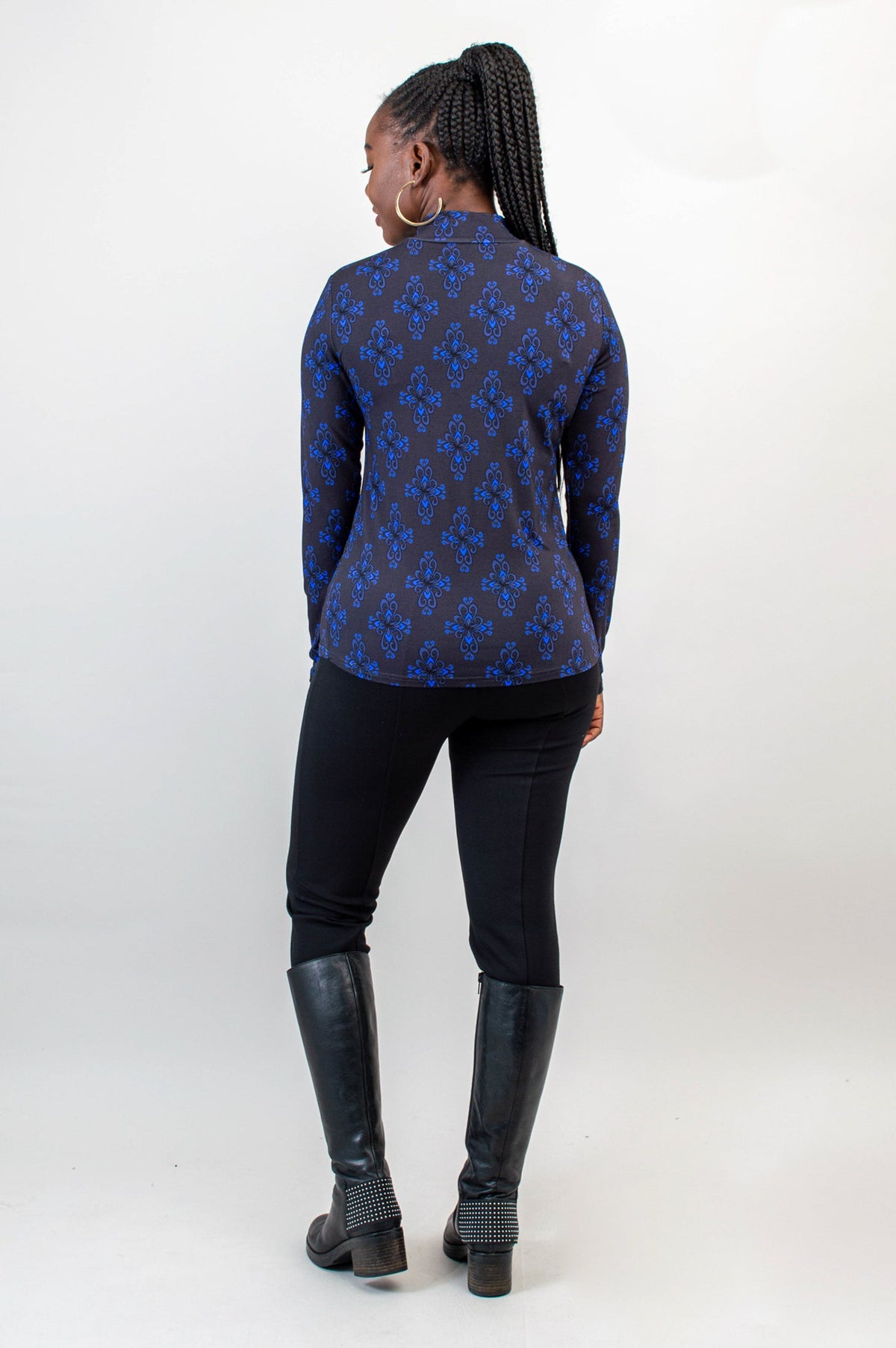 Tonya Top, Blue French, Bamboo -Final Sale