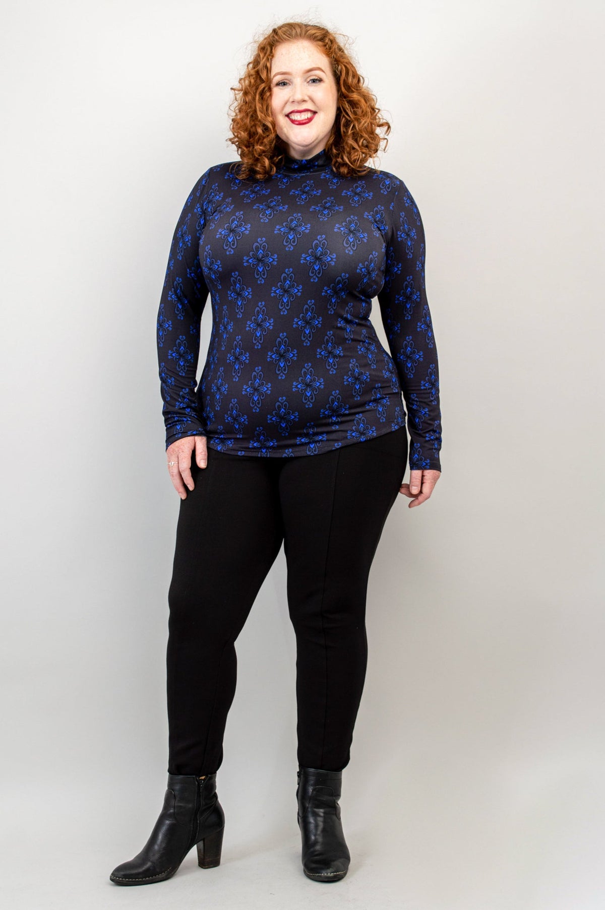 Tonya Top, Blue French, Bamboo -Final Sale