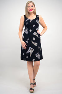 Velma Dress, Leaf Shadow, Linen Bamboo