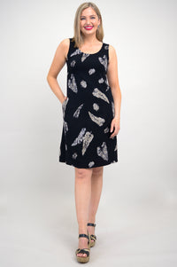 Velma Dress, Leaf Shadow, Linen Bamboo