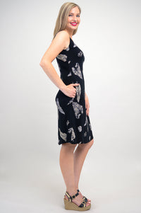 Velma Dress, Leaf Shadow, Linen Bamboo
