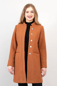 Verona Coat, Copper, Boiled Wool- Final Sale
