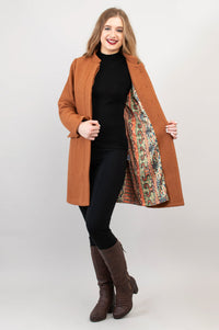 Verona Coat, Copper, Boiled Wool- Final Sale