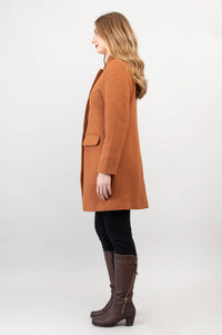 Verona Coat, Copper, Boiled Wool- Final Sale