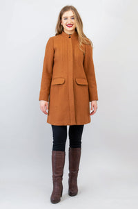 Verona Coat, Copper, Boiled Wool- Final Sale