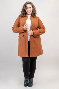 Verona Coat, Copper, Boiled Wool- Final Sale