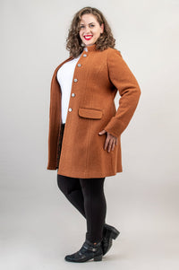 Verona Coat, Copper, Boiled Wool- Final Sale