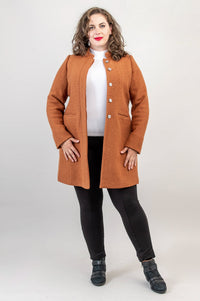 Verona Coat, Copper, Boiled Wool- Final Sale