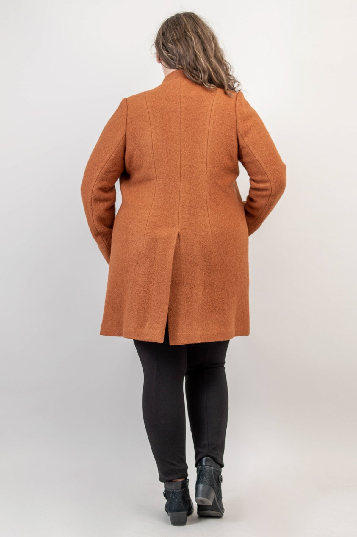 Verona Coat, Copper, Boiled Wool- Final Sale