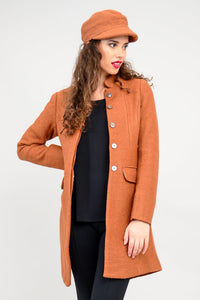 Verona Coat, Copper, Boiled Wool- Final Sale