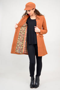 Verona Coat, Copper, Boiled Wool- Final Sale